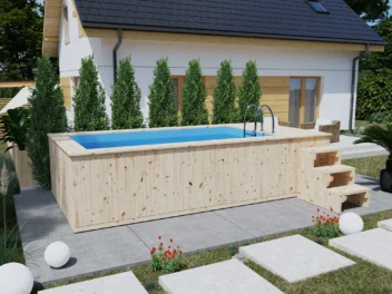 Basen Drewniany z wkładem polipropylenowym 480cm x 240cm