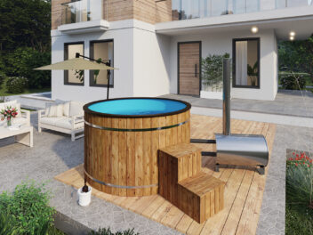 Balia 160 cm – z wkładem, z piecem zewnętrznym